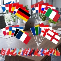 Petite drapeau de main personnalisé à agiter, logo personnalisé, drapeau arc-en-ciel pour fête de fierté, mini drapeau de collection en polyester, cadeau