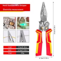 Herramienta Multifuncional 9 en 1 para Pelar Cables de Acero, Comprobar Voltaje y Crimpar, Segura contra Descargas Electrostáticas, Grado Industrial/DIY, Sistema Métrico, OEM/ODM