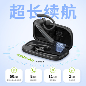 Auriculares inalámbricos con gancho para la oreja Bluetooth 5.3 con cancelación de ruido ENC para llamadas de negocios, carga tipo C - Product Image 5