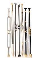 Luxe haut de gamme élégant boule de cristal Al-Mag alliage doré balustres colonne oreillers broche balustrades pour Villa escalier