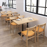 Sièges et tables personnalisés pour la restauration rapide, ensemble de meubles de restaurant, banquettes en bois, table et chaises de salle à manger, ensembles de restaurant
