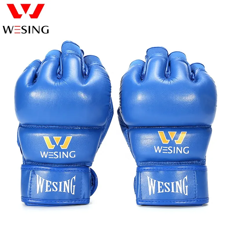 Wesing Custom Logo 6Oz 7Oz Microfiber Leer Vechten Mma Sparring Handschoenen Ufc Bokshandschoenen