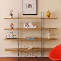 Étagère de présentation multi-niveaux sans dossier en métal, style nordique, inspirée du design minimaliste moderne, pour rangement simple