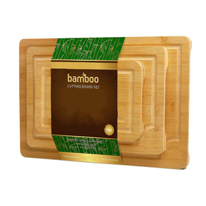 Wholesale <b>Set</b> of 3 Bulk Cutting Board <b>Set</b> With Deep Side Handles Premium Wood Engraving Chopping Board - Product Image 1