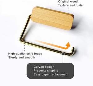 <span class=keywords><strong>Porte</strong></span>-papier toilette moderne en marbre et bois auto-adhésif, écologique, <span class=keywords><strong>sans</strong></span> perçage, empêche le glissement du <span class=keywords><strong>rouleau</strong></span>, 2,5 pouces, salle de bain - Product Image 5