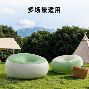 <b>Inflatable</b> Bean Bag <b>Sofa</b> Thickened Foldable Portable Outdoor Indoor Use Soft Comfort Air Fill - Product Image 3