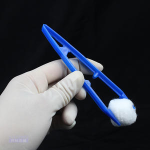 Pinces à pansement jetables en plastique bleu à pointe dentée pour usage médical et chirurgical, 100 pièces, non stériles, qualité industrielle - Product Image 3