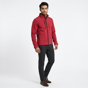 Finer Threads New Custom Design Autumn Work Wear <b>Men's</b> Windproof Waterproof Canvas Softshell <b>Jacket</b> Hooded Stand Collar Front - Product Image 1