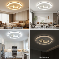 Plafonnier d'intérieur élégant avec éclairage LED artistique naturel, 3 couleurs changeantes pour chambre principale, bureau, luminaire à éclairage chaud