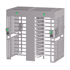 Door Access Control Equipment Security Double Channel RFID Full Height Turnstile Gate Rfid QR Barrier Gate