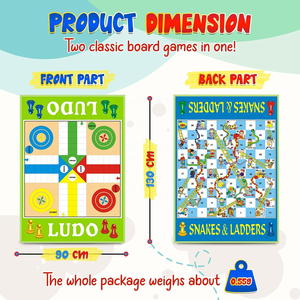 Tiktok – <span class=keywords><strong>jeu</strong></span> de société familial de grande taille, ensemble de tapis de <span class=keywords><strong>jeu</strong></span> Double face 2 en 1 Ludo serpent <span class=keywords><strong>et</strong></span> <span class=keywords><strong>échelles</strong></span>, offre spéciale 2022 - Product Image 2