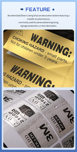 Vinilo de corte de Color metálico, superficie brillante autoadhesiva, PET, oro cepillado, Plata para Letras, pantalla de ventana, <span class=keywords><strong>plotter</strong></span> de corte - Product Image 5