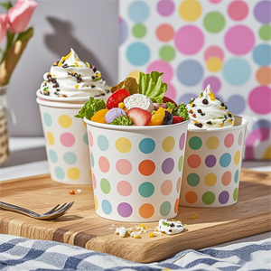 Kraft Paper <b>Cups</b> Organic Salad Bowl Tableware Soup Bowls Perfect for Ice Cream Soup Lunch Travel - Product Image 4