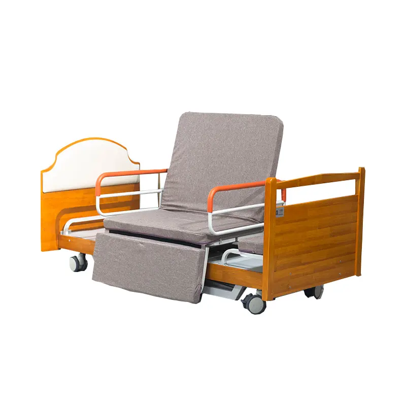 Electric 5 Function Home care Patient wooden Nursing Bed Care Electric Medical for Elderly Paraly Patient Nursing Home care bed