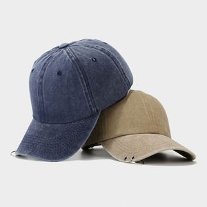 Gorras de Béisbol Retro para Hombre y Mujer, Estilo Urbano, Deportivas, de Algodón Lavado, con Anillos Metálicos, Protección Solar para Exteriores - Product Image 3