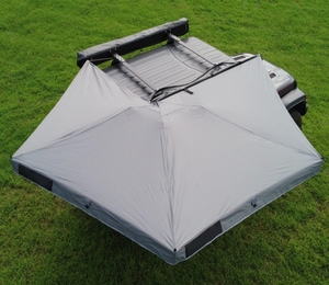 Nouvelle auvent de toit de voiture 270 degrés étanche en Oxford 280G pour camping extérieur, auvent latéral étendu à 270 degrés avec lumière LED - Product Image 1