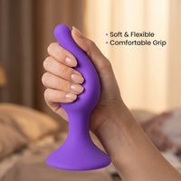 Ensemble de Plugs Anaux à Ventouse 4 Tailles en Silicone Liquide, Dilatateur Anal Long et Fin, Jouets pour Adultes pour Couples