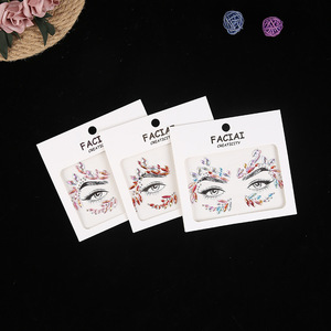 <span class=keywords><strong>Tatouage</strong></span> temporaire pour femmes bijoux de visage strass diamant cristal autocollant pour fête beauté maquillage puissance brillant Look - Product Image 4