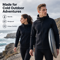 Veste à capuche en néoprène 2 mm coupe-vent et thermique pour les aventures en plein air, en stock (RTS)