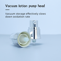 Pompe à lotion sans air argentée à double pont de luxe de 30ml bouteille de fond de teint liquide en plastique acrylique et PP pour masques faciaux sérums de soins de la peau