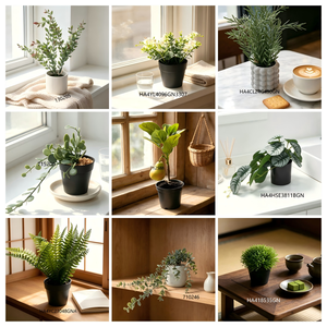 Mini plante d'<span class=keywords><strong>aloe</strong></span> <span class=keywords><strong>vera</strong></span> promotionnelle dans un pot en plastique noir avec faux-sol, plante succulente artificielle sans arrosage pour la décoration de <span class=keywords><strong>bureau</strong></span> et de la maison - Product Image 4
