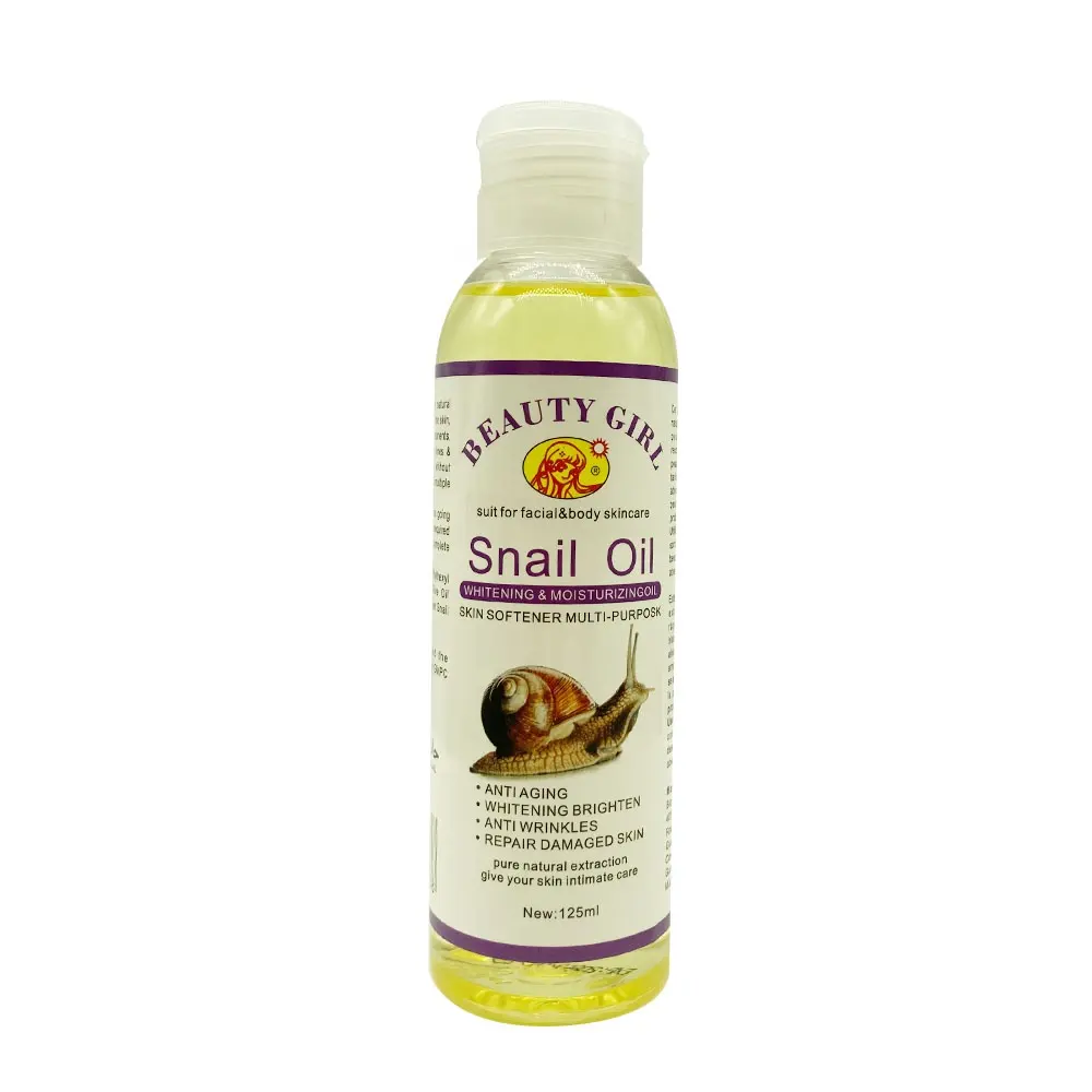 Accepter l'huile d'escargot de marque privée OEM avec collagène escargot or blanc sérum Super actif blanchissant Anti-âge