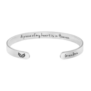 Joycuff schmetterling Memorial eingraviert armreif armband Sympathy Gift für Loss Loved One Women Remembrance