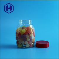 Bocaux personnalisables en plastique PET de 400 ml, étanches, sans BPA, de qualité alimentaire, pour bonbons, beurre de cacahuète, aliments en conserve, biscuits, sucre - Guangzhou