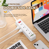 Rallonge électrique de style américain standard US avec protection contre les surcharges, 110V, câble de 2 mètres pour les États-Unis, le Canada et Shopee