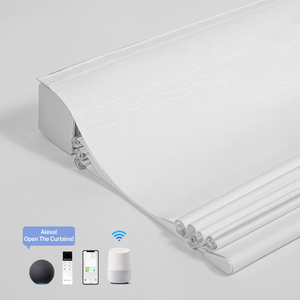 Stores romains occultants électriques modernes sur mesure à double rail supérieur, avec protection UV et fonctionnement automatique - Product Image 3