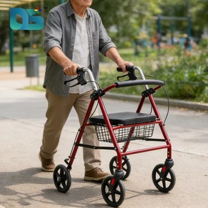 Andador Plegable para Personas Mayores, Equipo de Rehabilitación, Portátil, Simple, Desmontable, Ligero, Ajustable, Económico - Product Image 6
