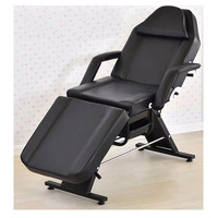 Table de massage pliable moderne de qualité supérieure en PVC avec éponge haute densité, chaise de spa de luxe pour soins du visage et tatouages, ergonomique pour salon
