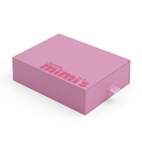 Boîte de rangement à compartiment ouvert rose premium pour bijoux, emballage cadeau