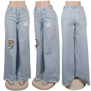 Grosir Musim Gugur Tren Baru Celana Jins Flare Bawah Bel Eropa Celana Jeans Wanita Musim Semi Terlaris Jeans Wanita Denim