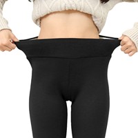 Leggings en polaire vintage taille haute extensibles et épais pour femme, coupe ajustée, collection Printemps 2026 Hiver, vente en gros