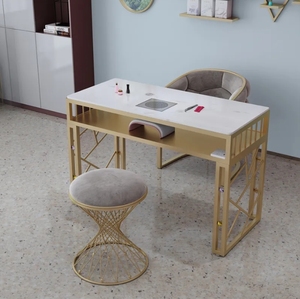 Light Luxury <b>Nail</b> Technician <b>Table</b> and Chairs <b>Nail</b> Care Manicure <b>Table</b> - Product Image 3