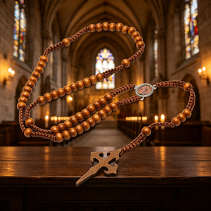 Accessoires de luxe élégants et magnifiques en acrylique coloré avec Saint Benoît pour la création de grands chapelets religieux catholiques - Product Image 1