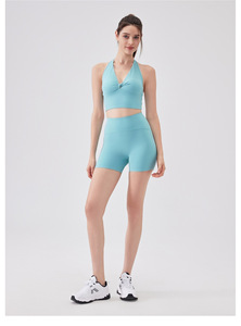Top Deportivo Halter para Mujer al por Mayor, con Cuello en V, Acolchado, Ajustado, para Yoga, Running, Pilates y Fitness - Product Image 4