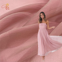 Tissu d'organza raide de neige de Georgette en soie brillante molle de polyester pour faire la robe