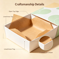 Boîte cadeau en papier blanc personnalisée pour desserts, accepte les commandes d'échantillons, boîte recyclable pour l'emballage de gâteaux et de chocolats