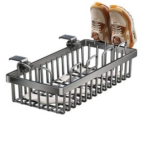 Balcony <b>Shoe</b> Drying Rack Rectangle <b>Hook</b> Type Heavy Duty Outdoor Clothes Drying Basket Window Sill Sandal Dryer - Product Image 2