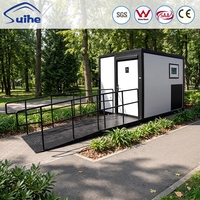 Toilettes publiques portables de type conteneur préfabriqué pour personnes handicapées, 10 pieds, pour extérieur