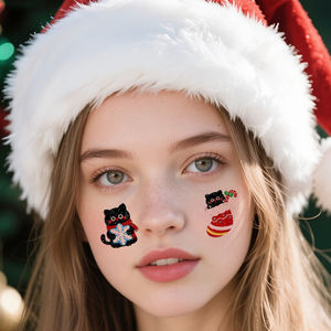 <span class=keywords><strong>ส</strong></span>ติกเกอร์แทททูประดับกลิตเตอร์แบบชั่วคราวสำหรับเทศกาลค<span class=keywords><strong>ริ</strong></span><span class=keywords><strong>ส</strong></span>ต์มา<span class=keywords><strong>ส</strong></span>รูปการ์ตูนขี้เล่นลายแมวเกล็ดหิมะกันน้ำ<span class=keywords><strong>ส</strong></span>ำหรับใบหน้าคอและแขน - Product Image 5