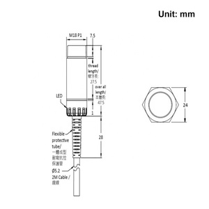 Genuine RIKO Proximity Switch PSC1808-NP to Replace SC1808-KP2 Proximity Sensor - Product Image 6