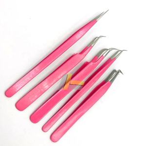 Pince à épiler d'extension de cils en acier inoxydable japonais de haute qualité Logo personnalisé revêtement de couleur durable Volume russe pointu - Product Image 4