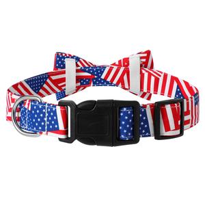 En stock Día DE LA Independencia <span class=keywords><strong>Collar</strong></span> de perro Correa Raya Estrella Bandera americana <span class=keywords><strong>Collar</strong></span> de Mascota - Product Image 6