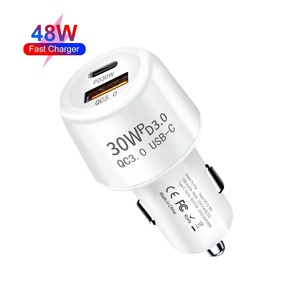 Caricabatteria da <span class=keywords><strong>auto</strong></span> 48W di alta qualità PD30W USB tipo C adattatore <span class=keywords><strong>per</strong></span> <span class=keywords><strong>auto</strong></span> a ricarica rapida <span class=keywords><strong>per</strong></span> <span class=keywords><strong>iPhone</strong></span> <span class=keywords><strong>caricabatterie</strong></span> <span class=keywords><strong>per</strong></span> <span class=keywords><strong>auto</strong></span> huawei xiaomi - Product Image 1