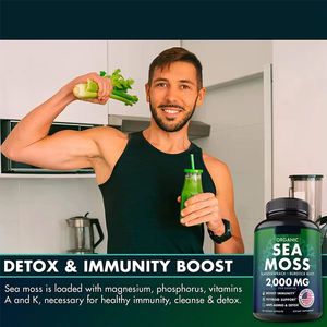 OEM Irish <strong>Sea</strong> <strong>Moss</strong> Advanced with Burdock Root Superfood <strong>Sea</strong> <strong>Moss</strong> Supplements Pill <strong>Sea</strong> <strong>Moss</strong> Capsules for Immunity, Gut, &amp; Energy - Product Image 3
