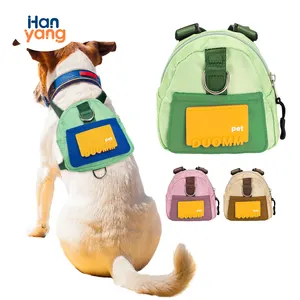 HanYang özel köpek sırt çantası demeti sevimli Pet köpek sırt çantaları ile köpek kaka torbası dağıtıcı ayarlanabilir evcil kendini taşıyıcı çanta - Product Image 1
