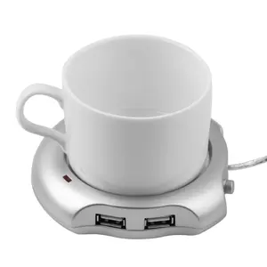 전기 커피 머그잔 온수기 Suppliers-USB 커피 머그잔 따뜻한 겨울 휴대용 USb 데스크탑 따뜻한 컵 전기 컵 따뜻한 차 온수기